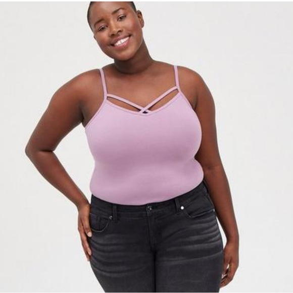 Torrid | Sheer Lace V-Neck Babydoll Top 3X & Strappy Foxy Cami SET 2X - Picture 6 of 7